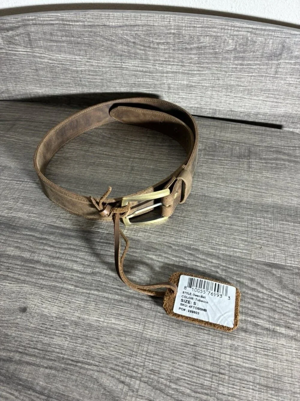 Nisolo OWEN Leather Belt In Tobacco Size Small 36”